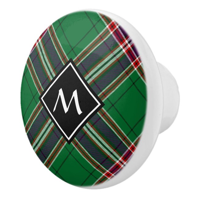 Clan MacFarlane Modern Hunting Tartan Ceramic Knob (Right)