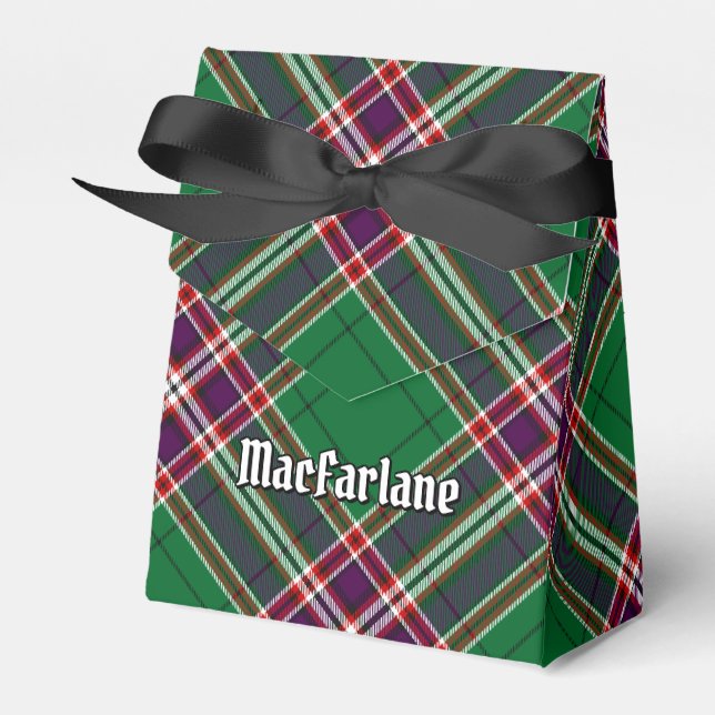 Clan MacFarlane Modern Hunting Tartan Favour Box (Front Side)