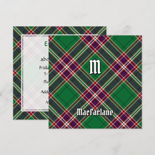 Clan MacFarlane Modern Hunting Tartan Invitation