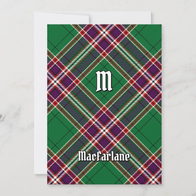 Clan MacFarlane Modern Hunting Tartan Invitation (Front)