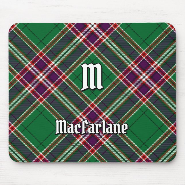 Clan MacFarlane Modern Hunting Tartan Mouse Mat (Front)