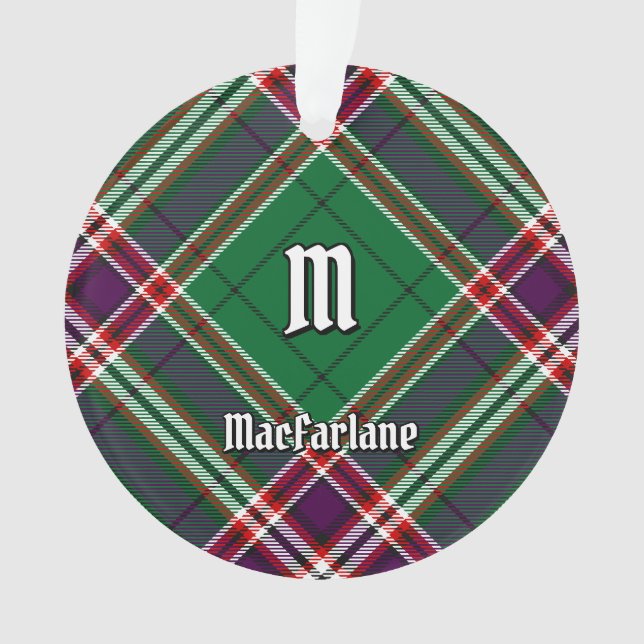 Clan MacFarlane Modern Hunting Tartan Ornament (Front)