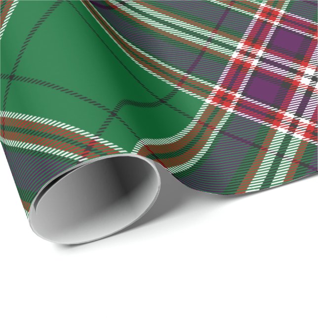 Clan MacFarlane Modern Hunting Tartan Wrapping Paper (Roll Corner)