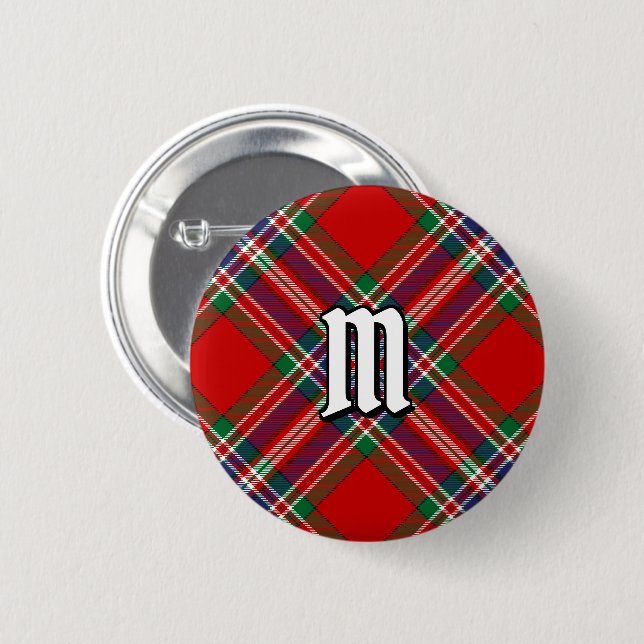 Clan MacFarlane Red Tartan 6 Cm Round Badge (Front & Back)