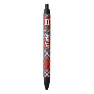 Clan MacFarlane Red Tartan Black Ink Pen