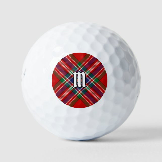 Clan MacFarlane Red Tartan Golf Balls (Front)
