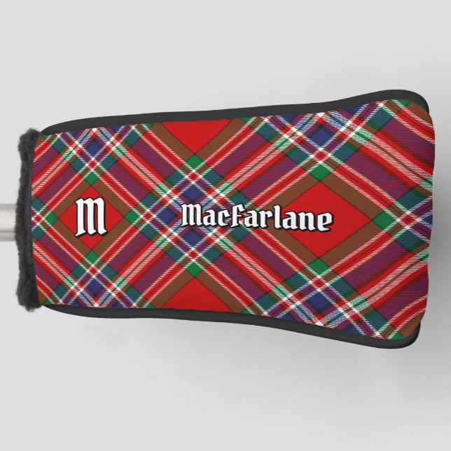 Clan MacFarlane Red Tartan Golf Head Cover (Front)