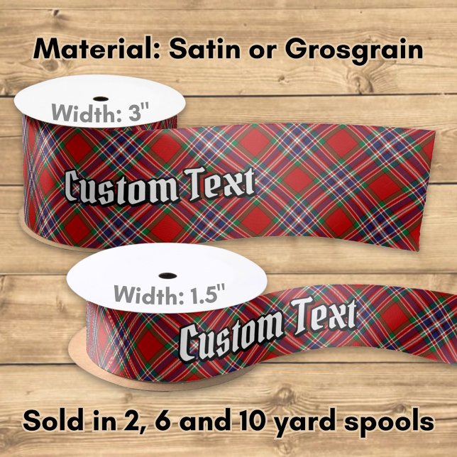 Clan MacFarlane Red Tartan Satin Ribbon (Creator Uploaded)