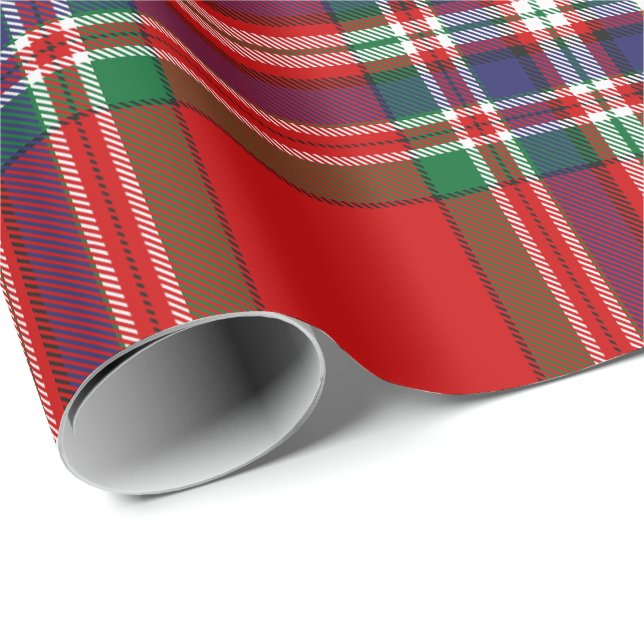 Clan MacFarlane Red Tartan Wrapping Paper (Roll Corner)