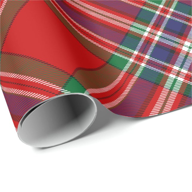 Clan MacFarlane Red Tartan Wrapping Paper (Roll Corner)