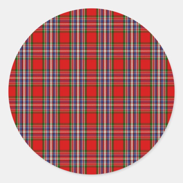Clan MacFarlane Tartan Classic Round Sticker (Front)