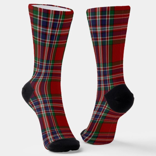 Clan MacFarlane Tartan  Socks (Angled)