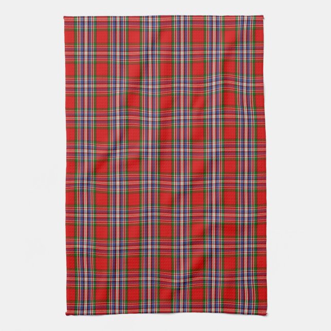 Clan MacFarlane Tartan Tea Towel (Vertical)