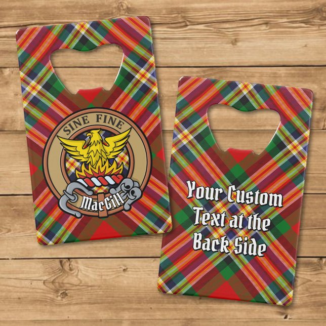 Clan MacGill Crest over Tartan (Creator Uploaded)