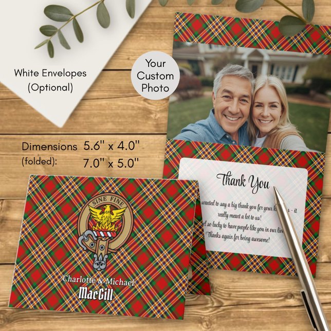 Clan MacGill Crest over Tartan Invitation (Creator Uploaded)
