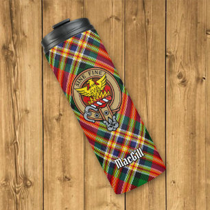 Clan MacGill Crest over Tartan Thermal Tumbler