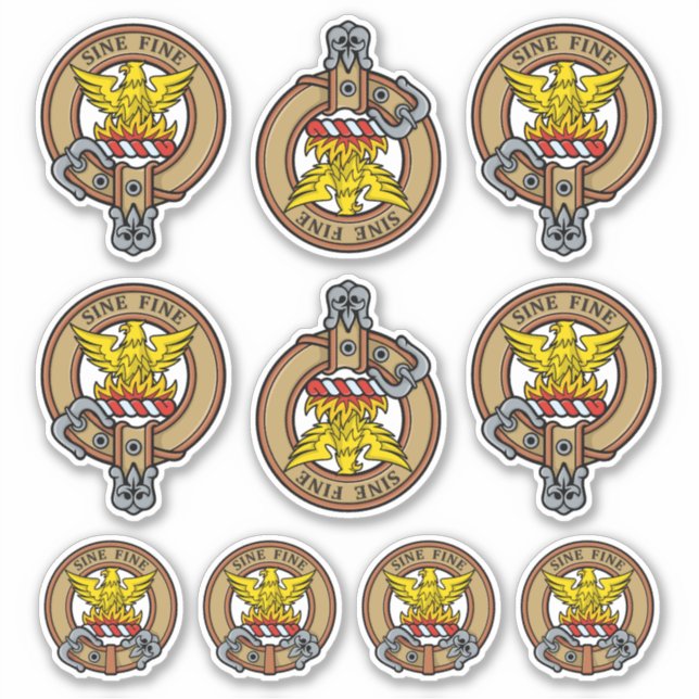 Clan MacGill Crest Sticker Set (Front)