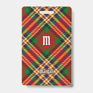 Clan MacGill Tartan Badge ID Badge