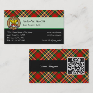 Clan MacGill Tartan Business Card