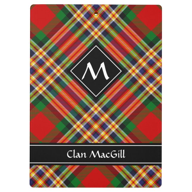 Clan MacGill Tartan Clipboard (Back)