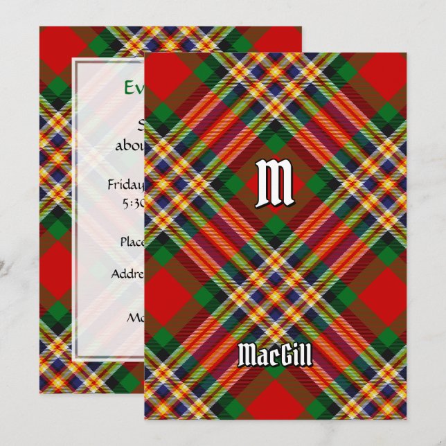 Clan MacGill Tartan Invitation (Front/Back)