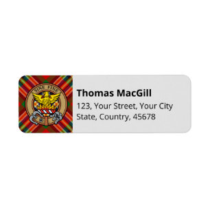 Clan MacGill Tartan Label