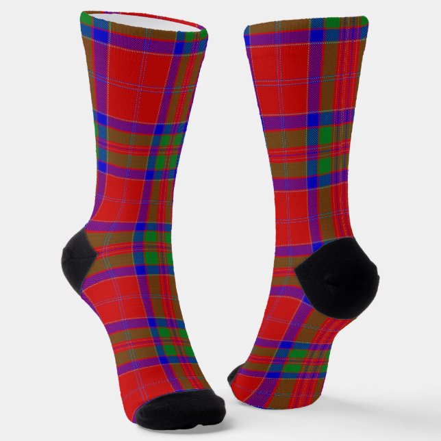 Clan MacGillivray Tartan  Socks (Angled)