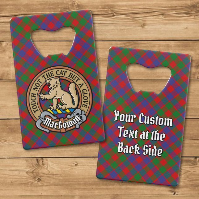 Clan MacGowan Crest over Tartan (Creator Uploaded)
