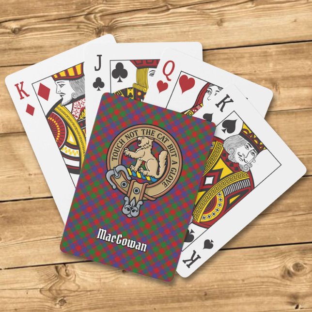 Clan MacGowan Crest over Tartan Playing Cards (Creator Uploaded)