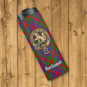 Clan MacGowan Crest over Tartan Thermal Tumbler