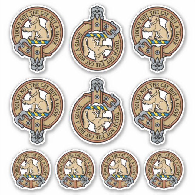Clan MacGowan Crest Sticker Set (Front)
