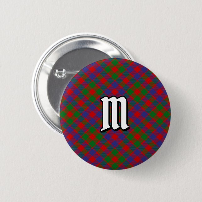 Clan MacGowan Tartan 6 Cm Round Badge (Front & Back)