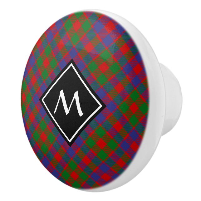 Clan MacGowan Tartan Ceramic Knob (Right)