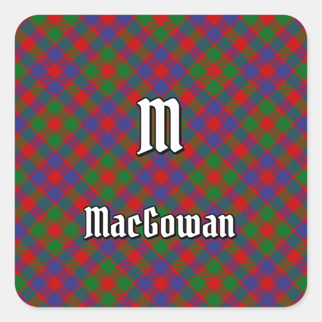 Clan MacGowan Tartan Square Sticker (Front)