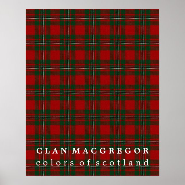 Clan MacGregor Colours of Scotland Tartan Poster (Front)