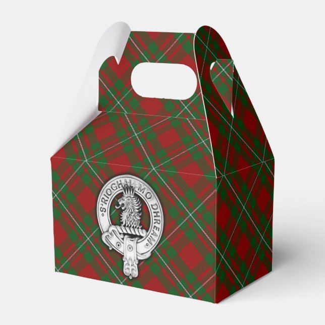 Clan MacGregor Crest & Tartan Favour Box (Front Side)
