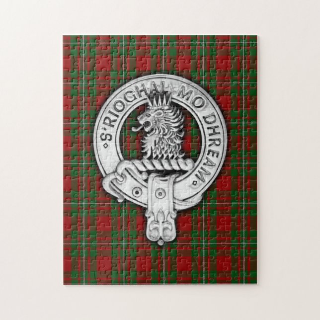 Clan MacGregor Crest & Tartan Jigsaw Puzzle (Vertical)