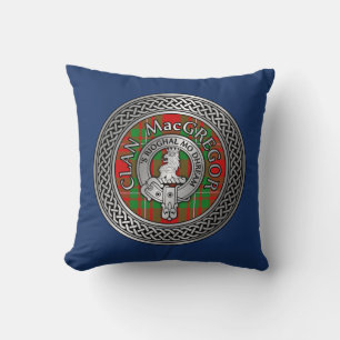 Clan MacGregor Crest & Tartan Knot Cushion