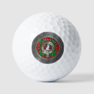 Clan MacGregor Crest & Tartan Knot Golf Balls