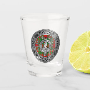 Clan MacGregor Crest & Tartan Knot Shot Glass