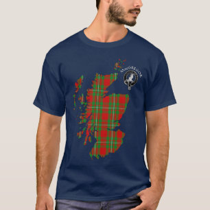 Clan MacGregor Crest & Tartan Map T-Shirt