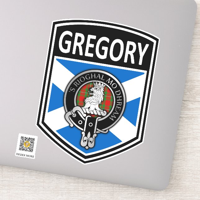 Clan MacGregor Crest & Tartan Saltire - Gregory (Detail)