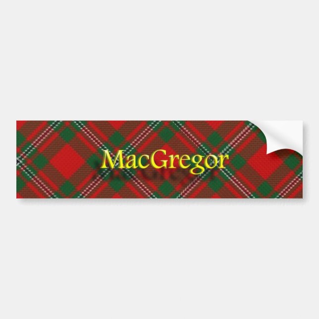 Clan MacGregor Scottish Bumper Sticker (Front)