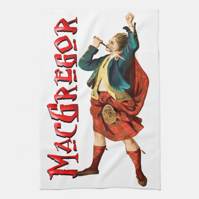 Clan MacGregor Scottish Dream Tea Towel (Vertical)