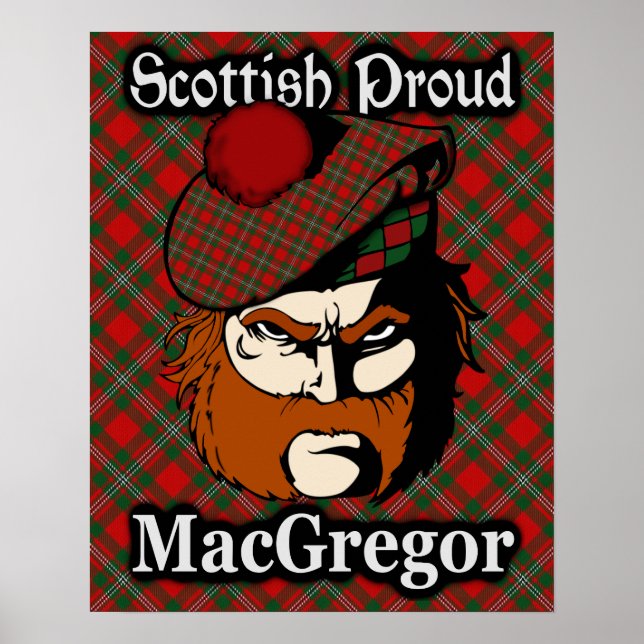 Clan MacGregor Scottish Tartan Poster (Front)