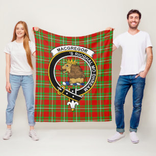 Clan MacGregor Tartan Plaid Fleece Blanket