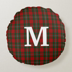 Clan MacGregor Tartan Plaid Monogram Throw Pillow