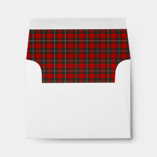 Clan MacGregor Tartan Red and Forest Green Plaid Envelope