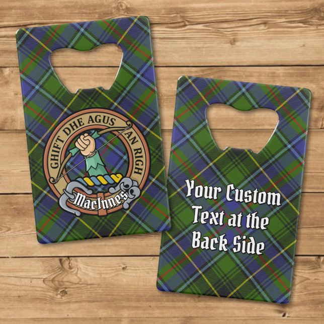 Clan MacInnes Crest over Tartan (Creator Uploaded)