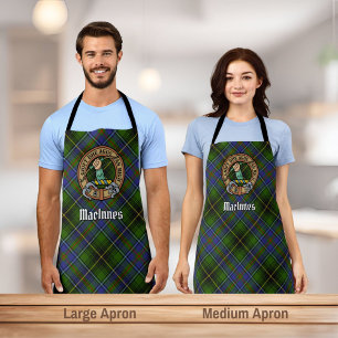 Clan MacInnes Crest over Tartan Apron